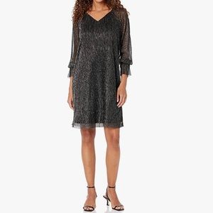 NINE WEST Women's Kaia 3/4 Sleeve Raglan Shift Dress